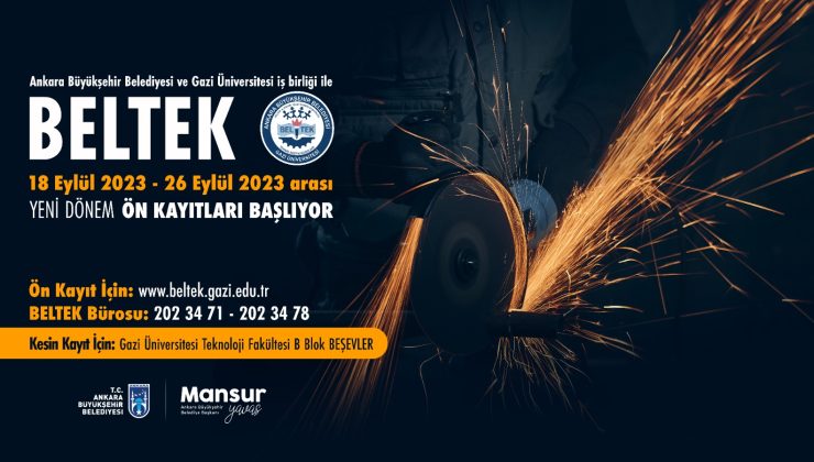 Ankara Büyükşehirin BELTEK Yeni Dönem Kurs Kayıtları Başlıyor